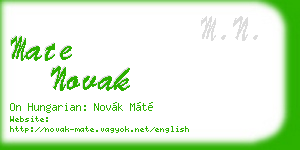 mate novak business card
